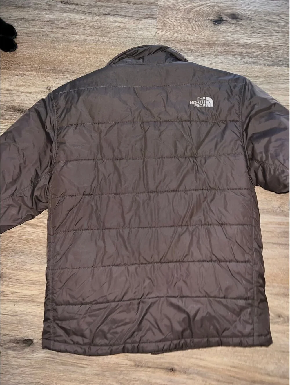 brown the north face puffer